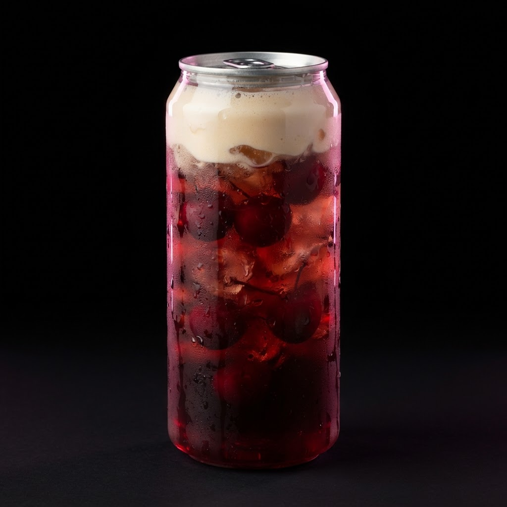 Cherry Bomb — Dr. Pepper with cherry, vanilla & coconut and a vanilla cold foam.